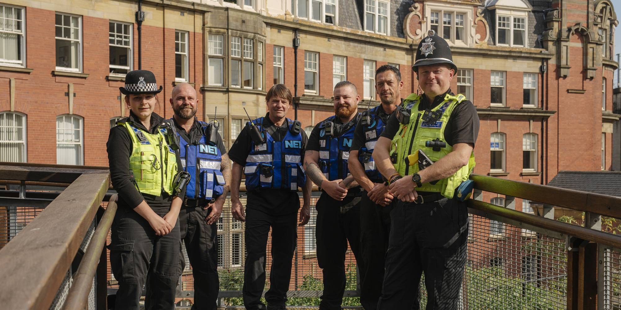 NE1 Street Rangers with police at Newcastle Castle